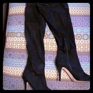 Black thigh high boots